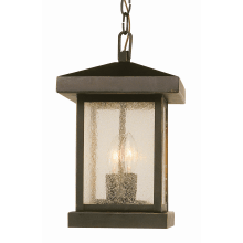 Asian Two Light Up Lighting Outdoor Square Pendant from the Outdoor Collection
