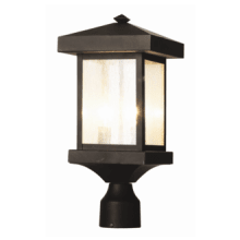 Asian Two Light Up Lighting Outdoor Square Post Light from the Outdoor Collection