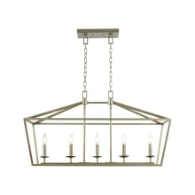Lacey 5 Light 36" Wide Taper Candle Linear Chandelier