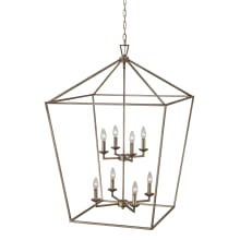Lacey 8 Light 26" Wide Taper Candle Lantern Chandelier