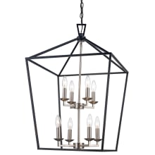 Lacey 8 Light 26" Wide Taper Candle Lantern Chandelier