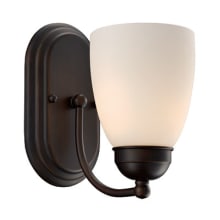 Clayton Single Light 6" Wide Bathroom Sconce with Marbleized Glass Shade