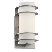 1 Light 11" Outdoor Wall Sconce with Frosted White Shade