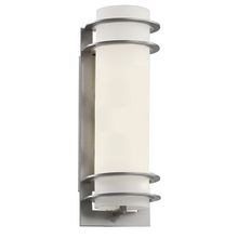 1 Light 16.25" Outdoor Wall Sconce with Frosted White Shade