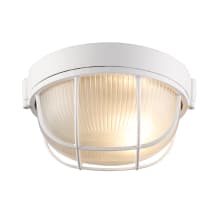 Single Light Medium Round Outdoor Bulk Head from the Outdoor Collection