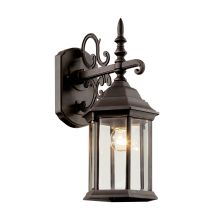 1 Light 19" Outdoor Wall Sconce with Beveled Clear Glass
