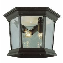 Three Light Down Lighting Outdoor Flush Mount Ceiling Fixture from the Outdoor Collection