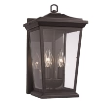 Turlock 3 Light 17" Tall Outdoor Wall Sconce