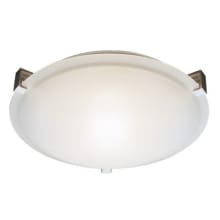 Neptune 3 Light 15" Wide Flush Mount Bowl Ceiling Fixture with Frosted Glass Shade