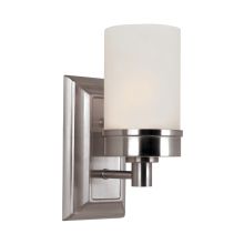 1 Light Wall Sconce with White Frost Shade