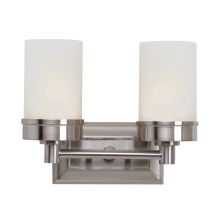 2 Light Bath Bar with Frosted Shade