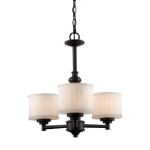 Cahill 3 Light 19-1/2" Wide Mini Chandelier with Frosted Glass Shades