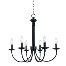 Traditional Six Light Up Lighting Chandelier from the New Century Collection