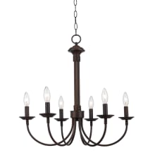 Traditional Six Light Up Lighting Chandelier from the New Century Collection