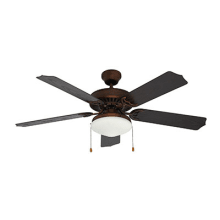Woodrow 52" 5 Blade Indoor / Outdoor DC Ceiling Fan with Pull Chain and Light Kit