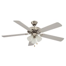 Tempa Breeze 52" Five Blade Three Light Indoor Ceiling Fan with Blades and Light Kit