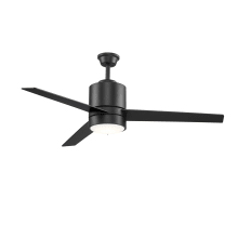 Finnley 52" 3 Blade Indoor LED Ceiling Fan with Wall Control
