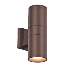 Compact Single Light 10" Tall Integrated LED Outdoor Wall Sconce