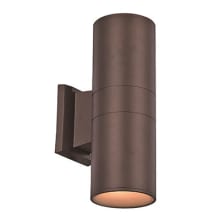 Compact Single Light 12" Tall Integrated LED Outdoor Wall Sconce