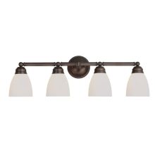 4 Light Bathroom Fixture from the Bathbars and Sconces Collection