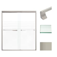 70" High x 59" Wide Bypass Frameless Shower Door with Clear Glass