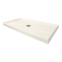 60" x 34" Rectangular Shower Base with Single Threshold and Center Drain