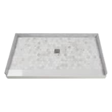 60" x 32-1/4" Rectangular Shower Base with Single Threshold and Center Drain