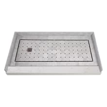60" x 32-1/4" Rectangular Shower Base with Single Threshold and Left Drain