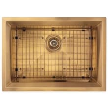 Studio 26" Undermount Single Basin Stainless Steel Kitchen Sink with Basin Rack