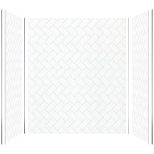 Prodigy 72" High x 60" Wide x 36" Deep Three Panel Alcove Shower Wall Kit with Aluminum Corner Trim
