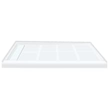 Linear 48" x 32" Rectangular Shower Base with Single Threshold and Left Drain