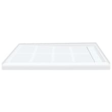 Linear 48" x 32" Rectangular Shower Base with Single Threshold and Right Drain