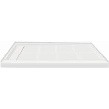 Linear 48" x 36" Rectangular Shower Base with Single Threshold and Left Drain