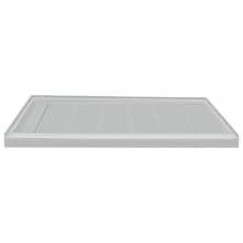 Linear 60" x 30" Rectangular Shower Base with Single Threshold and Left Drain