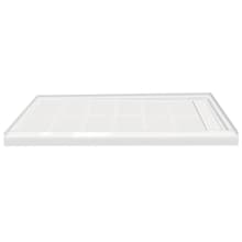 Linear 60" x 34" Rectangular Shower Base with Single Threshold and Right Drain