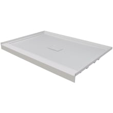 Low Threshold 48" x 34" Rectangular Shower Base with Single Threshold and Center Drain