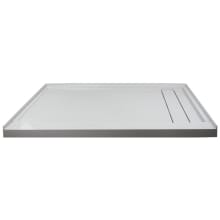 Low Threshold 60" x 30" Rectangular Shower Base with Single Threshold and Right Drain