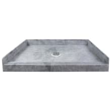 Ready-to-Tile 49" x 40-1/2" Rectangular Shower Base with Single Threshold and Center Drain