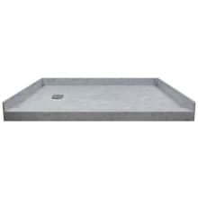 Ready-to-Tile 60" x 30" Rectangular Shower Base with Single Threshold and Left Drain
