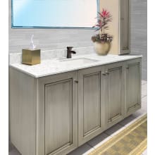Silestone 28" Quartz Vanity Top with Rectangular Sink, 8" Centers, Backsplash and Sidesplash