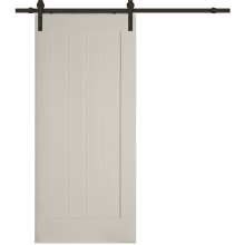42" by 84" Plank Interior Barn Door with Track and Hardware