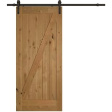 48" by 84" Z-Brace Interior Barn Door with Track and Hardware