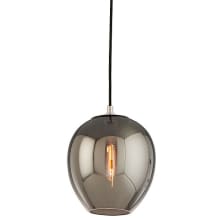 Odyssey 12.5" Tall 1 Light Pendant with Plated Smoked Glass Shade