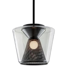 Berlin Single Light 12-1/2" Wide Integrated LED Pendant with Glass Shade