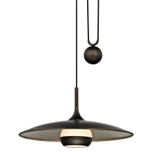 Alchemy Single Light 24" Wide Integrated LED Pendant with Glass Shade