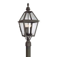 Townsend 3 Light Post Light with Clear Glass Shade
