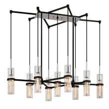 Xavier 9 Light 44" Wide Chandelier with Clear Glass Cylinder Shades