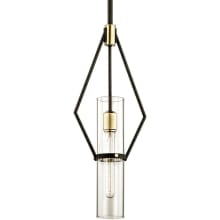 Raef Single Light 9-1/2" Wide Mini Pendant with Clear Glass Cylinder Shade