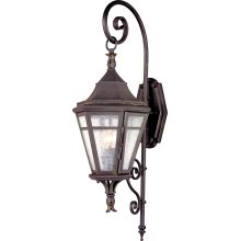 Morgan Hill 2 Light 31" Outdoor Wall Sconce with Seedy Glass