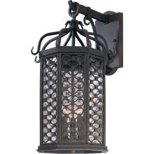 Los Olivos 3 Light Energy Star Rated Outdoor Wall Sconce with Seedy Glass